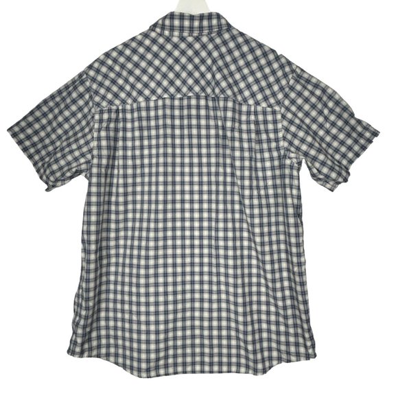 Outdoor Research Shirt Mens XL Blue Check Camp Trail Hike Button Up Seapine - Picture 2 of 13
